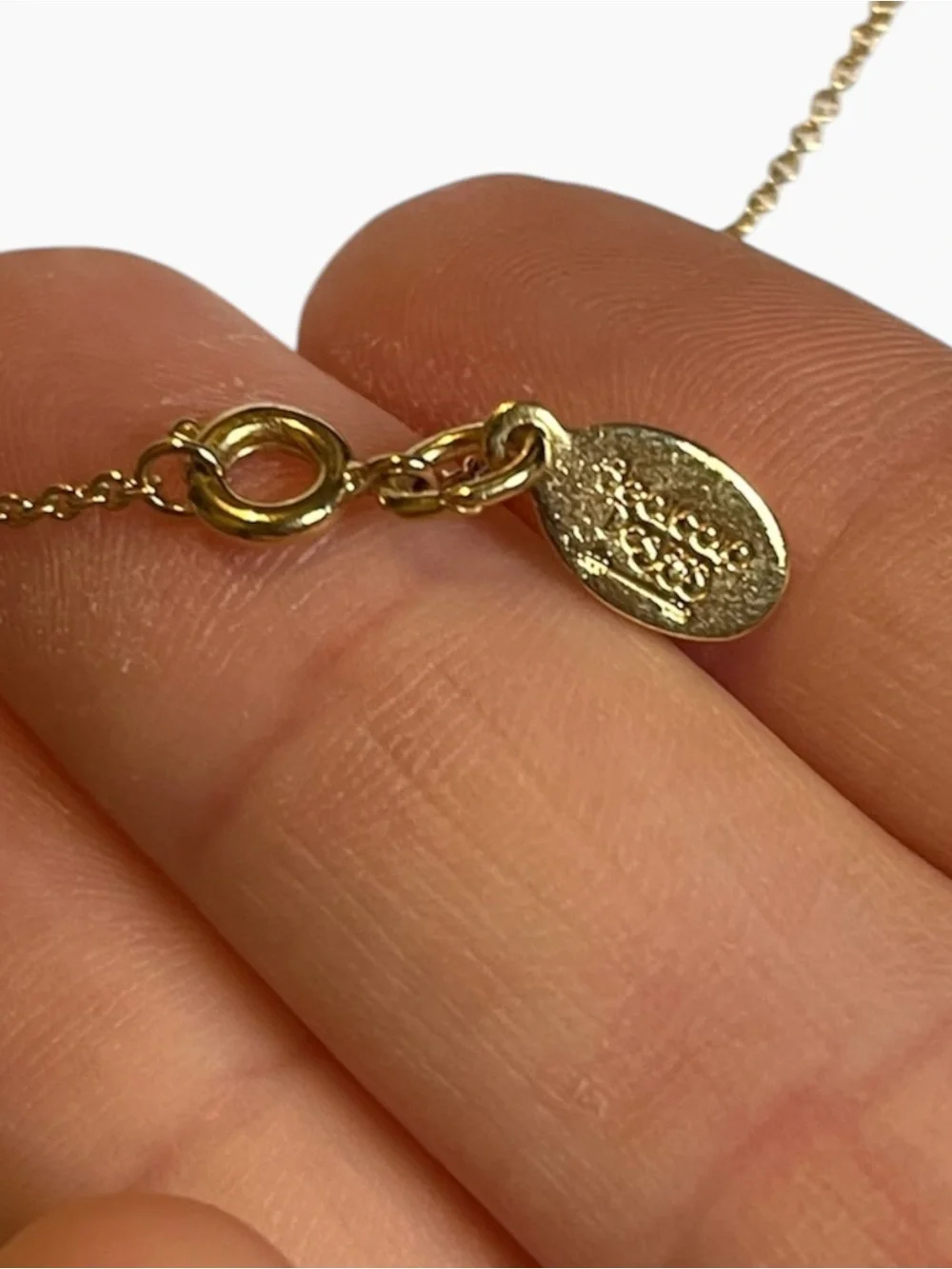 Gold Tone Michigan State Outline Pendant Necklace CC X
